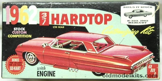 AMT 1/25 1962 Mercury Monterey 2-Door Hardtop With Go-Kart 3 in 1 - Stock / Custom / Competition, K322 plastic model kit